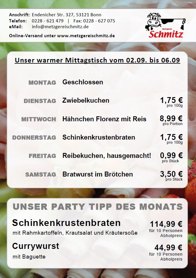 Flyer Seite 2 - Mittagstisch